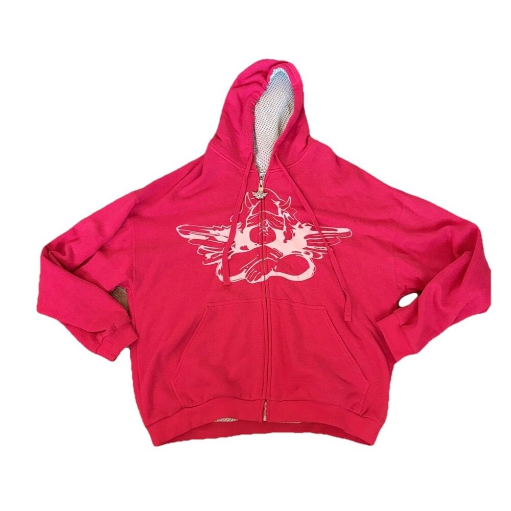 Boys Lie Pucker Up Pink Long Sleeve Hoodie Full Zip Cherub Sweatshirt XL/XXL - Picture 9 of 16
